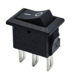 2 Pcs Black Mini On Off Switch 6A-10A 250V KCD1- 3 Pin Snap-in On/Off Rocker Switch 22 x 15 mm - Image 3