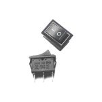 2 Pcs Black Mini On Off Switch 6A-10A 250V KCD1- 3 Pin Snap-in On/Off Rocker Switch 22 x 15 mm - Image 2