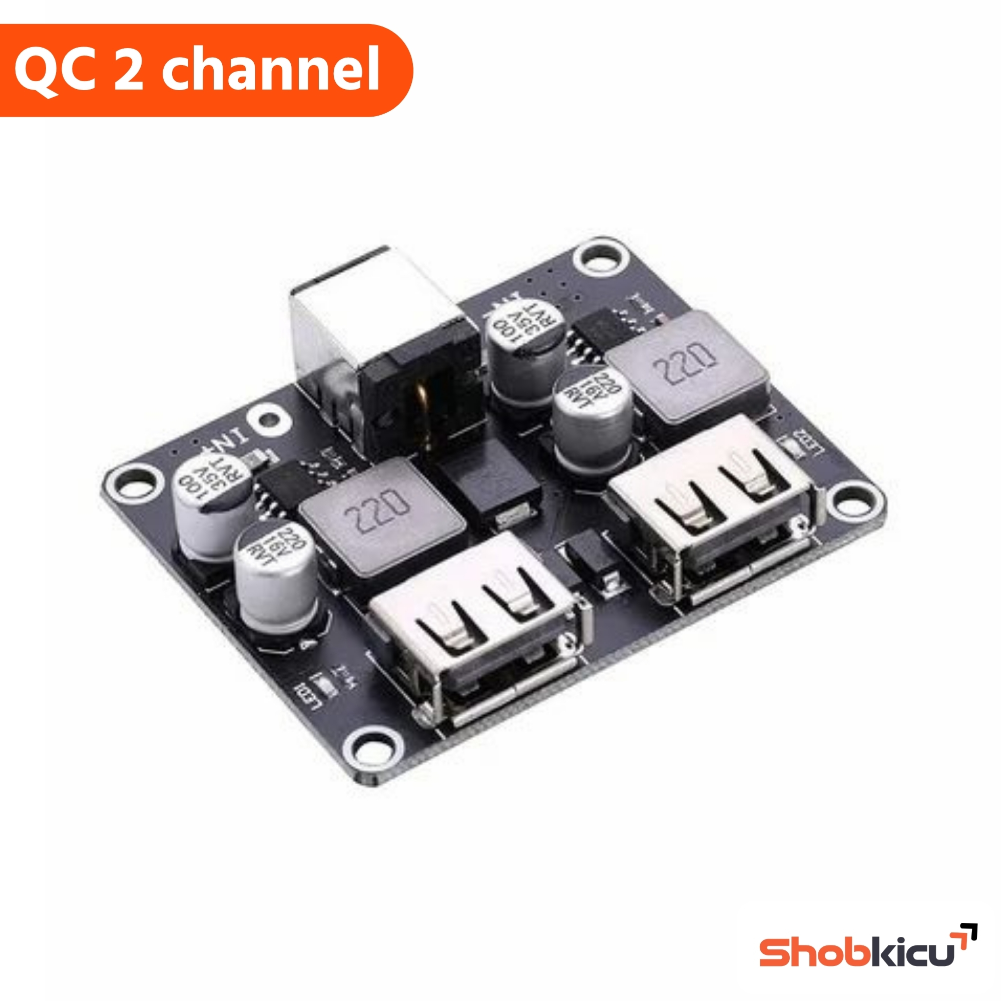2600mAH_20260715_180440_0000 2 Channel QC3.0 QC2.0 Usb DC-DC Charging Step Down Module 6-32V 9V 12V 24V To Fast Quick Charger 3V 5V 12V Circuit Board Power Bank Circuit - Image 1