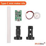Type-C USB Ultrasonic Mist Maker Humidifier - 5V Atomizer Module with 108KHz Disc & PCB