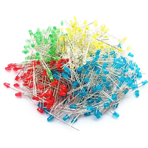 3mm-Light-Assorted-Kit-DIY-LEDs-Set-100-LEDs-x-White-Yellow-Red-Green-Blue-1 3mm DC LED Lights Colored Lens Diffused Round DC 3V Lighting Bulb Lamps Electronics Components Light Emitting Diode - Image 1