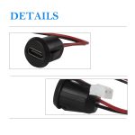 1pcs Type-C Female Chassis 2P Direct Crimp USB-C Connector Jack Charging Port Waterproof With Card Buckle 3A High Current Port USB-C Charger Plug - Image 3