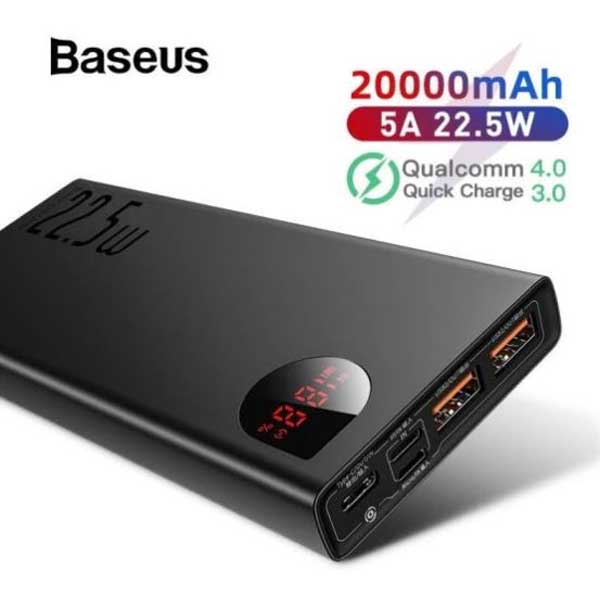 Baseus-22.5W-Adaman-20000mAh-Power-Bank-2 Baseus Adaman 22.5w 20000mAh Quick Charge Power Bank - Image 1